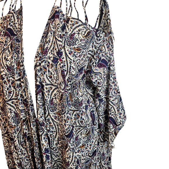 Intimately Free People Womens Sz Small Strappy Shoulder Robe Paisley Bells Boho - Picture 3 of 9